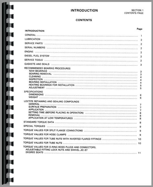Service Manual for Hough H-60E Pay Loader Sample Page From Manual