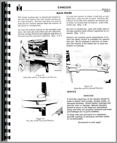 Service Manual for Hough H-65C Pay Loader Sample Page From Manual
