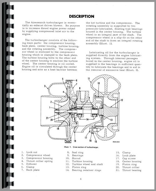 Service Manual for Hough H-70 Pay Loader IH Engine Sample Page From Manual