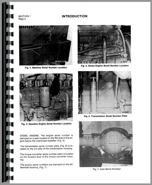 Operators Manual for Hough H-30B Pay Loader Sample Page From Manual
