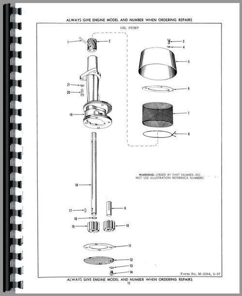 Parts Manual for Hough HA Pay Loader Waukesha Engine Sample Page From Manual
