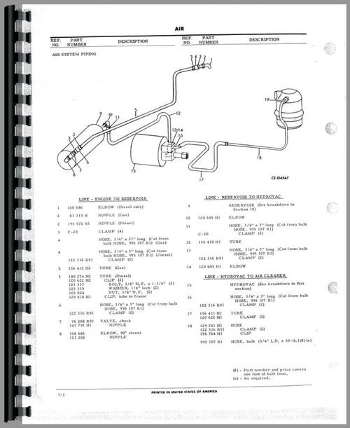 Parts Manual for Hough TD-300SL Paymover Tug Sample Page From Manual