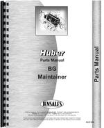 Parts Manual for Huber BG Grader