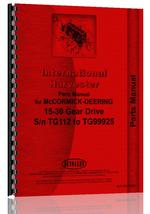 Parts Manual for Mccormick Deering 15-30 Tractor
