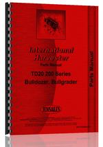 Parts Manual for International Harvester TD20 Crawler Bulldozer Attachment