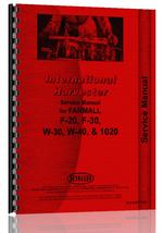 Service Manual for International Harvester F20 Tractor Supplement