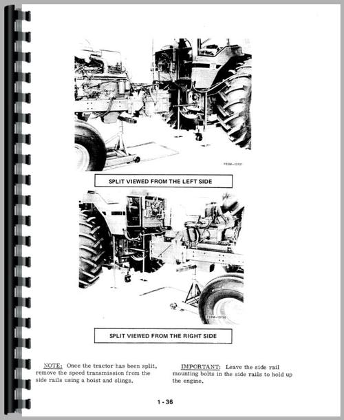 Service Manual for International Harvester 1086 Tractor Sample Page From Manual