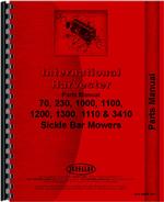 Parts Manual for International Harvester 1110 Mower