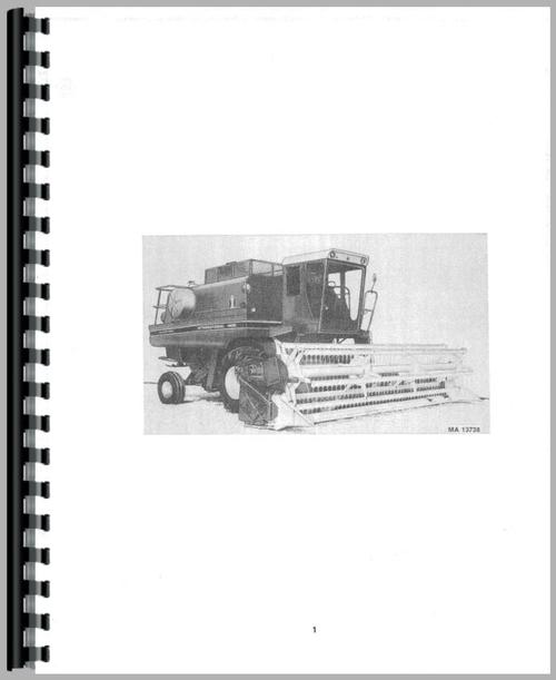 Operators Manual for International Harvester 1460 Combine Sample Page From Manual