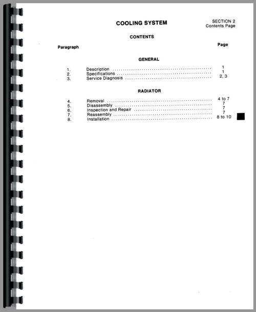 Service Manual for International Harvester 175C Track Loader Sample Page From Manual