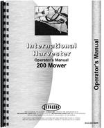 Operators Manual for International Harvester 200 Mower Conditioner