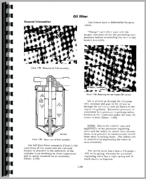 Service Manual for International Harvester 21256 Tractor Sample Page From Manual