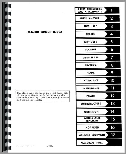 Parts Manual for International Harvester 2400 Industrial Tractor Sample Page From Manual
