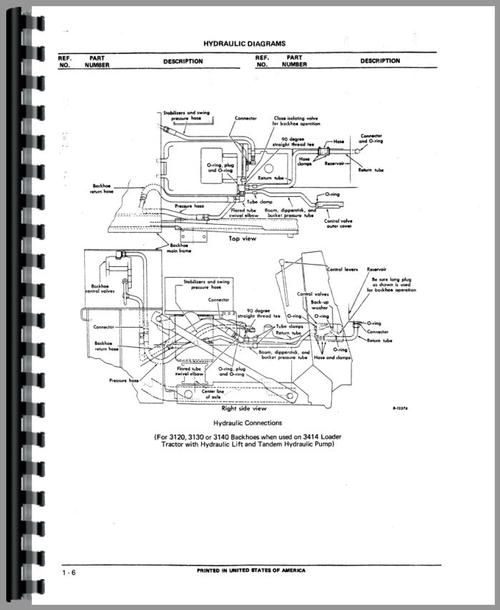 Parts Manual for International Harvester 2404 Backhoe Attachment Sample Page From Manual