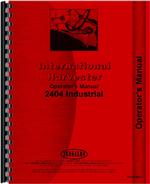Operators Manual for International Harvester 2404 Industrial Tractor