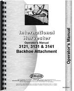 Operators Manual for International Harvester 2424 Backhoe Attachment