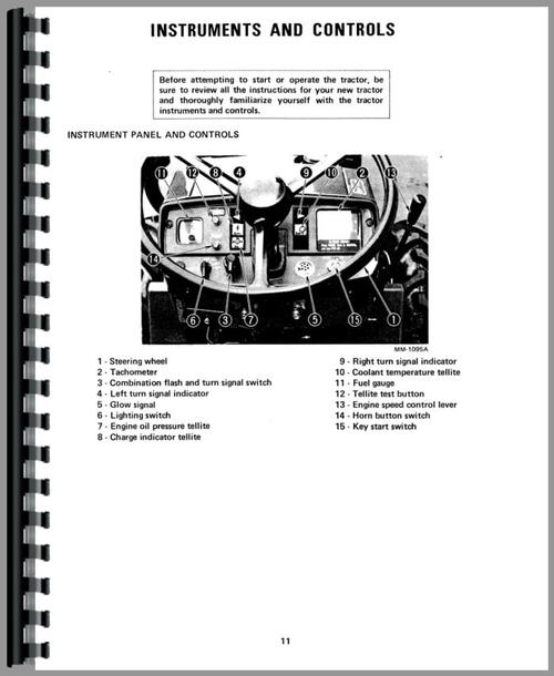 Operators Manual for International Harvester 244 Tractor Sample Page From Manual