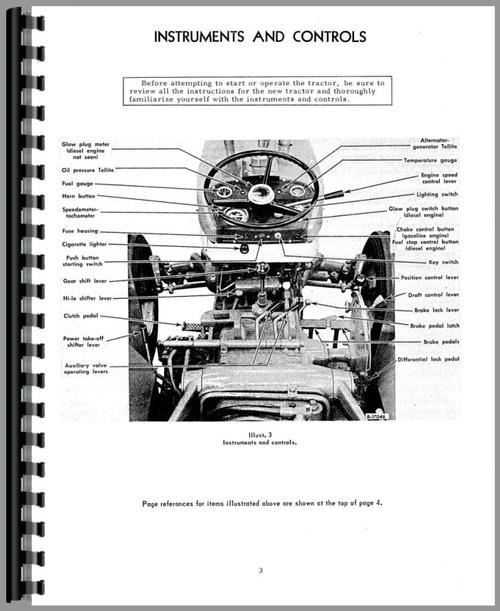 Operators Manual for International Harvester 2444 Industrial Tractor Sample Page From Manual