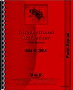 Parts Manual for International Harvester 2504 Industrial Tractor