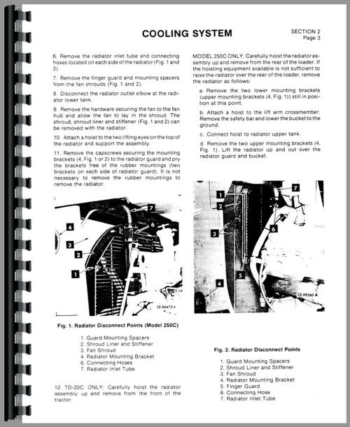 Service Manual for International Harvester 250C Crawler Sample Page From Manual