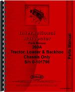 Parts Manual for International Harvester 260A Industrial Tractor