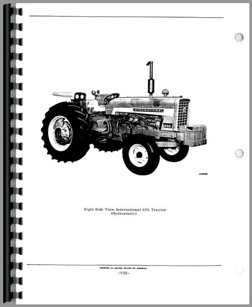 Parts Manual for International Harvester 2656 Industrial Tractor Sample Page From Manual