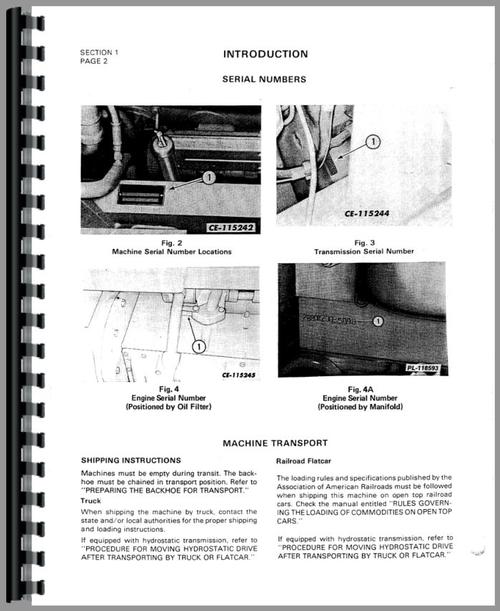 Operators Manual for International Harvester 270A Industrial Tractor Sample Page From Manual