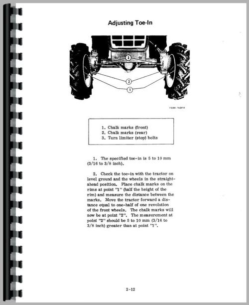 Service Manual for International Harvester 274 Tractor Sample Page From Manual