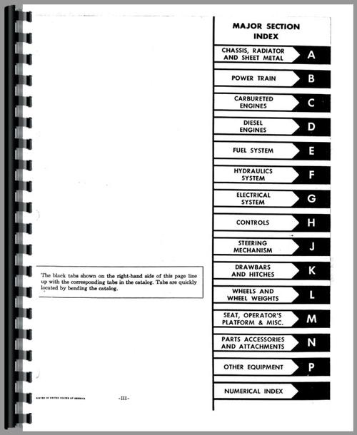 Parts Manual for International Harvester 2806 Industrial Tractor Sample Page From Manual
