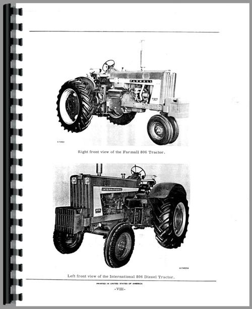 Parts Manual for International Harvester 2806 Industrial Tractor Sample Page From Manual