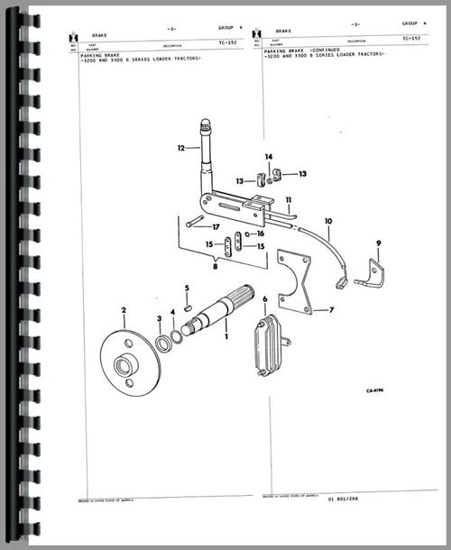 Parts Manual for International Harvester 3200B Skid Steer Sample Page From Manual