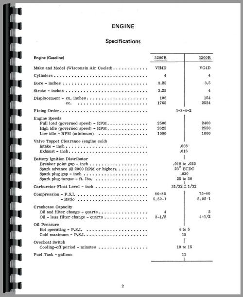 Service Manual for International Harvester 3200B Skid Steer Sample Page From Manual