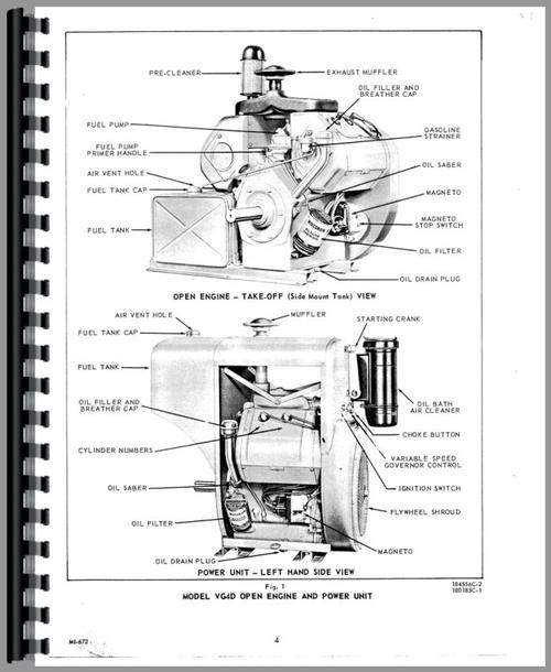 Service Manual for International Harvester 3200B Skid Steer Wisconsin Engine Sample Page From Manual