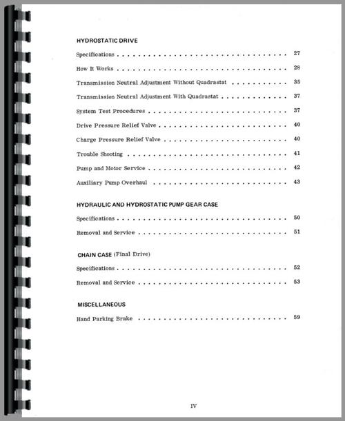 Service Manual for International Harvester 3300B Skid Steer Sample Page From Manual