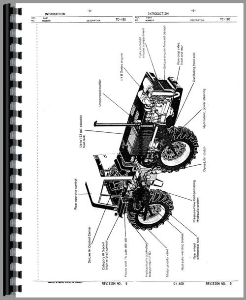 Parts Manual for International Harvester 3388 Tractor Sample Page From Manual