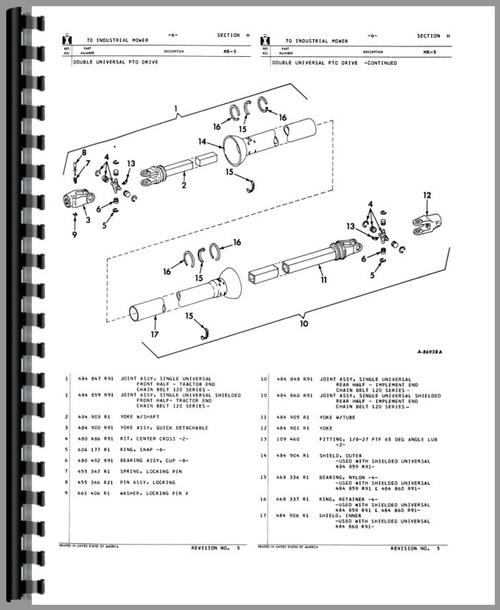 Parts Manual for International Harvester 3410 Mower Sample Page From Manual