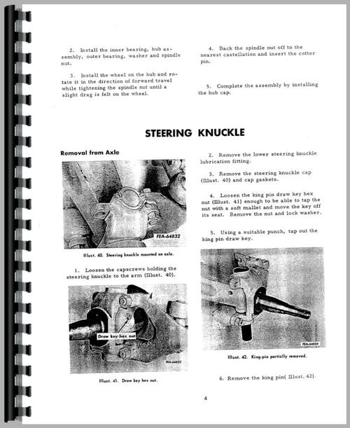 Service Manual for International Harvester 3444 Industrial Tractor Sample Page From Manual