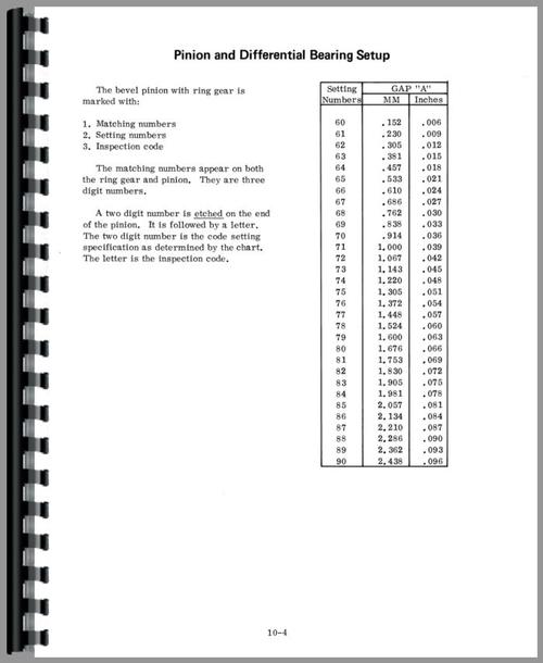 Service Manual for International Harvester 3488 Tractor Sample Page From Manual