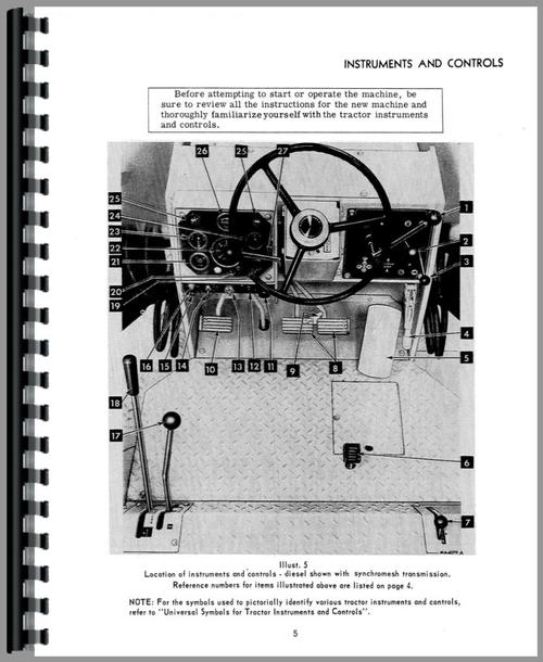 Operators Manual for International Harvester 3500A Industrial Tractor Sample Page From Manual