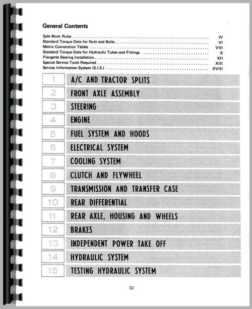 Service Manual for International Harvester 3588 Tractor Sample Page From Manual