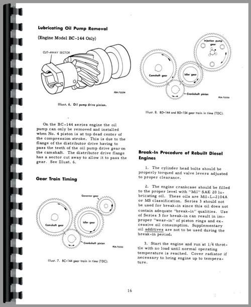 Service Manual for International Harvester 364 Tractor Sample Page From Manual