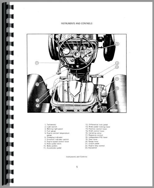 Operators Manual for International Harvester 384 Tractor Sample Page From Manual