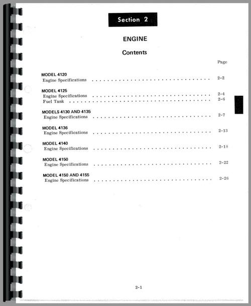 Service Manual for International Harvester 4120 Compact Skid Steer Loader Sample Page From Manual