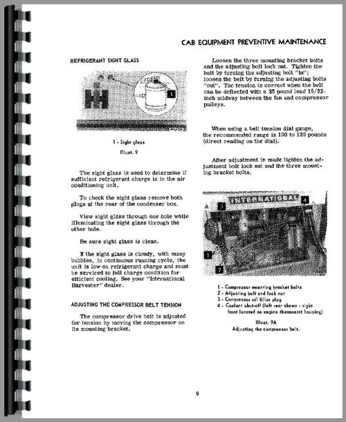 Operators Manual for International Harvester 4166 Tractor Sample Page From Manual
