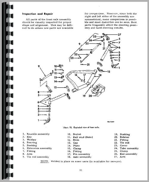 Service Manual for International Harvester 424 Tractor Sample Page From Manual