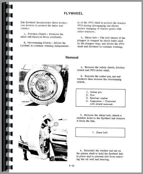 Service Manual for International Harvester 425 Baler Sample Page From Manual