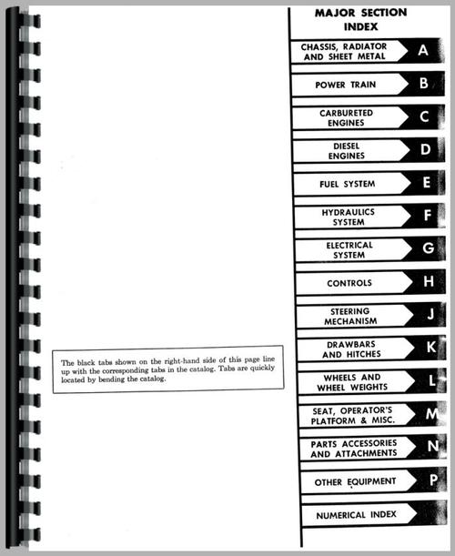 Parts Manual for International Harvester 444 Tractor Sample Page From Manual