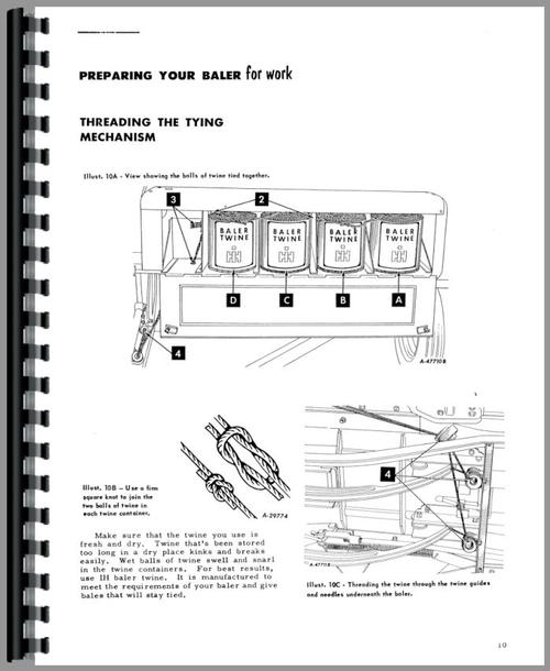 Operators Manual for International Harvester 46 Baler Sample Page From Manual