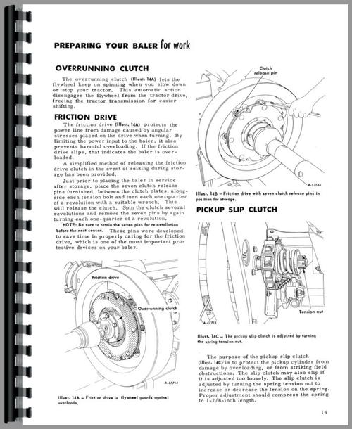Operators Manual for International Harvester 46 Baler Sample Page From Manual