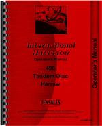 Operators Manual for International Harvester 496 Disc Harrow